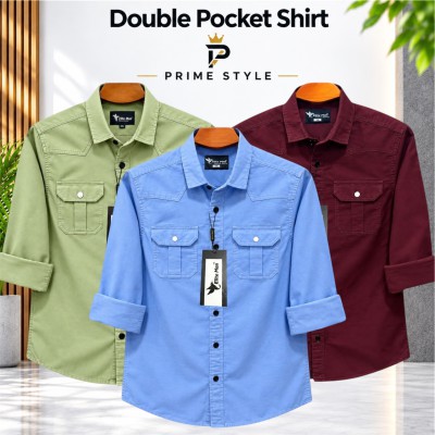 3 pics Premium Double Pocket Shirt