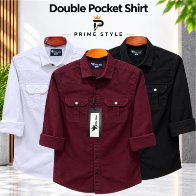 3 pics Premium Double Pocket Shirt